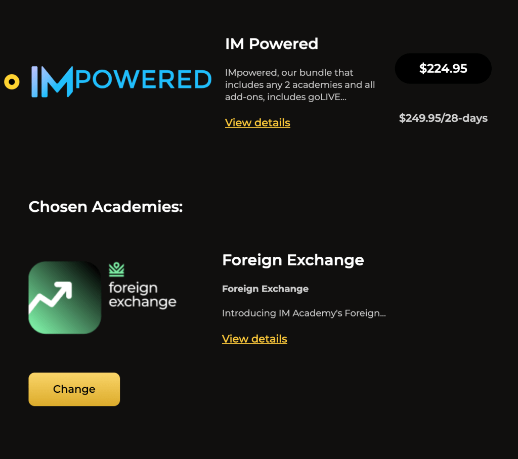 IM Academy Forex Course Price